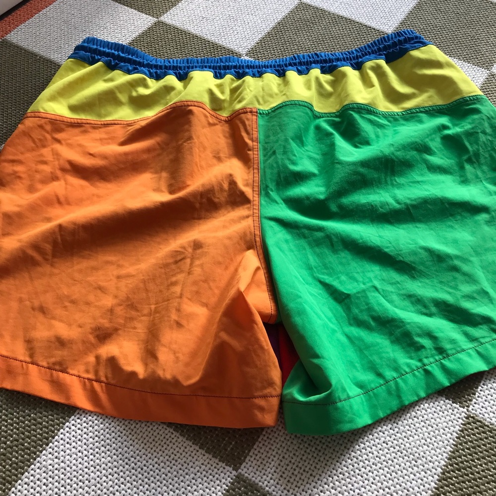 Humankind Colorful Cheers Queers Color Block Swim Shorts Bathing Suit - Picture 5 of 6